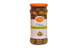 Tify Olives Red Paprika Stuffed   Glass Jar  350 grams